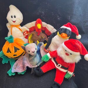 Set of 6 TY Beanie Babies – Holidays